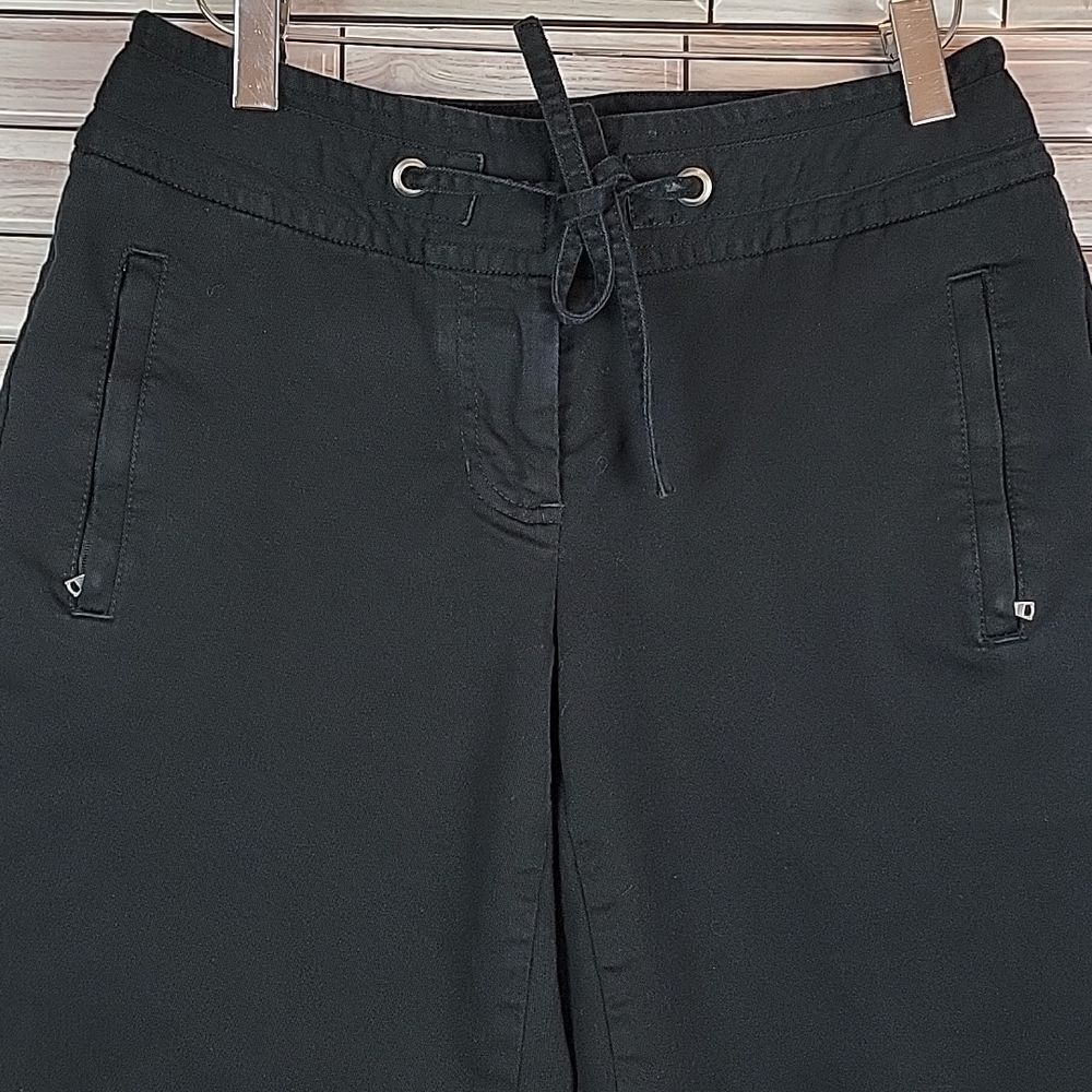 Liz Claiborne capris pant - Black Stretch Cotton Womens Size 4 - Picture 2 of 12